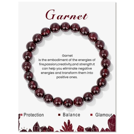 Image of Garnet crystal bracelet 