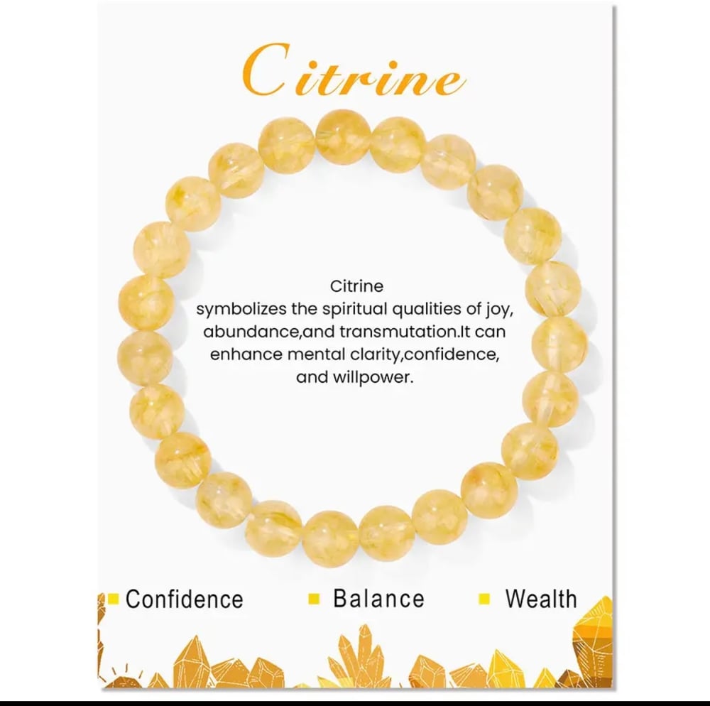 Image of Citrine crystal bracelet 