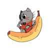 Meow Meow Banana Sticker (Set of 2)