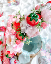 Image 3 of Deluxe Strawberry Flower Crown
