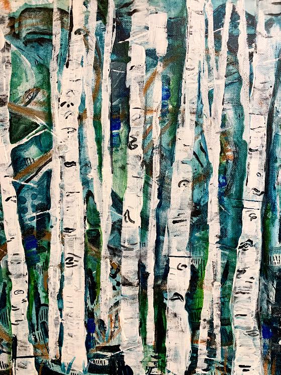 Aspen Tree canvas painting