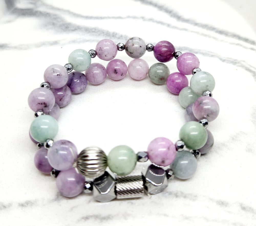 Image of Multi colored Jade Bracelet AA