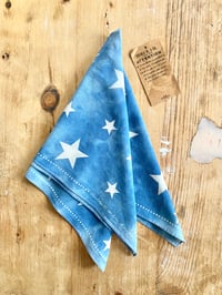 Image 1 of RRL TRUE INDIGO STAR-PRINT COTTON BANDANA