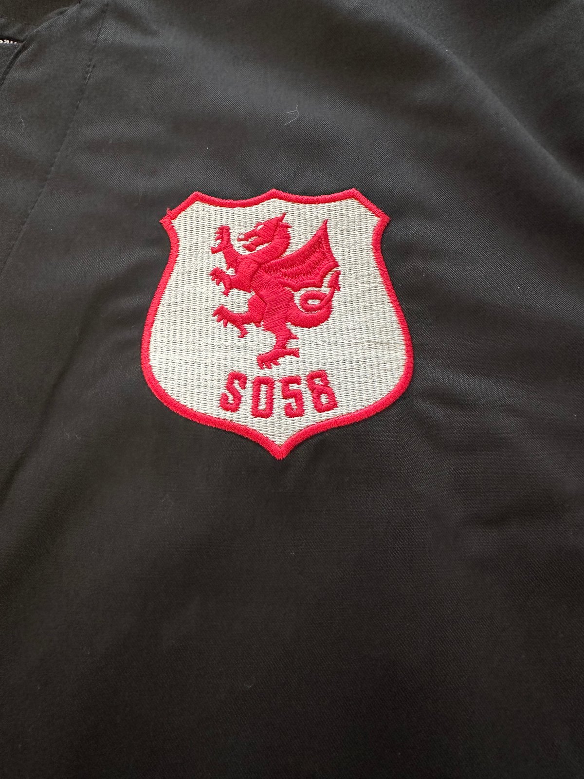Image of WALES Embroidered Vintage Training Top Black 