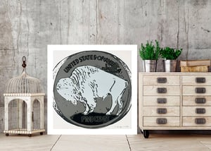 Image of Andy Warhol - Buffalo Nickel, Cowboys and Indians Portfolio Giclee Print, Poster
