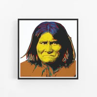 Image 1 of Andy Warhol - Geronimo, Cowboys and Indians Portfolio Giclee Print, Poster