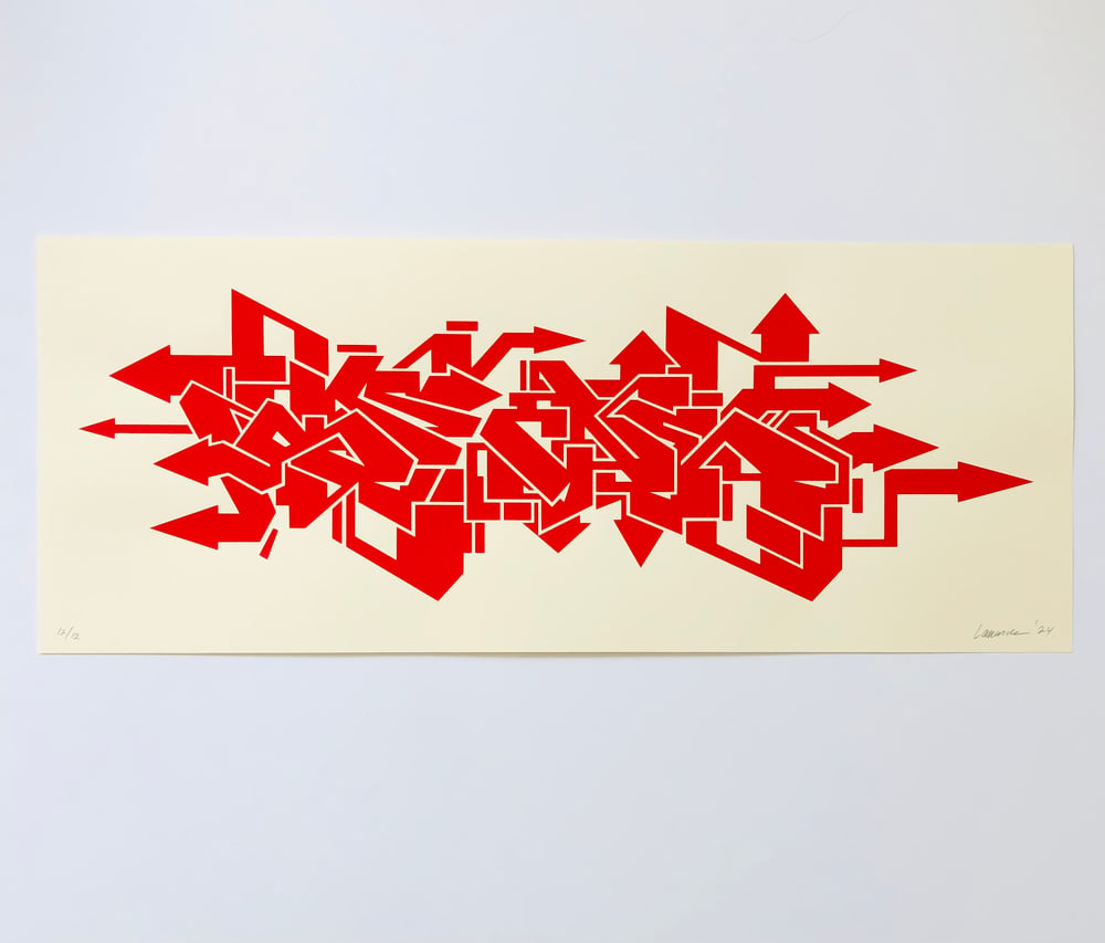 Image of Sp.One, Red, (Wild Style) print, 2024