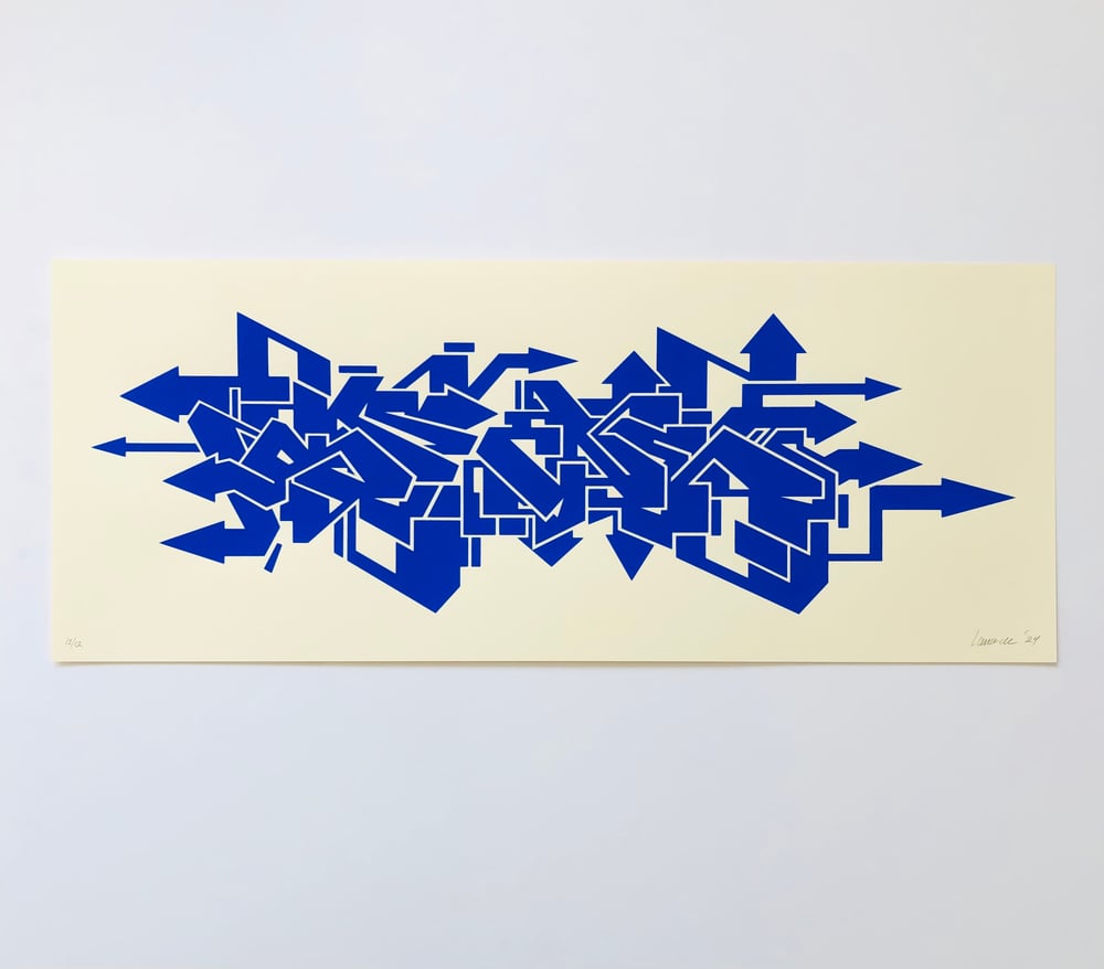 Image of Sp.One, Blue, (Wild Style) print, 2024