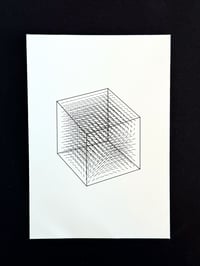 Image 1 of Cube Flow Field — 5x7" pen plot