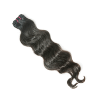 Image 2 of 100g  Raw Indian Bulk Braiding Weft or 300g machine weft Wavy bundles , single donor bleach hair 