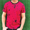 camiseta pintura roja