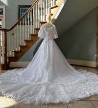 Image 2 of 1980s Lace Wedding Gown