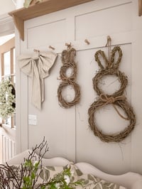 Image 2 of SALE! Wicker Bunny Wreaths ( Set or Singles )
