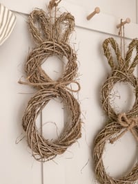 Image 1 of SALE! Wicker Bunny Wreaths ( Set or Singles )