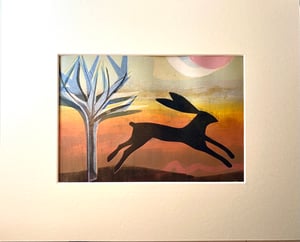 Hare with Blue Tree