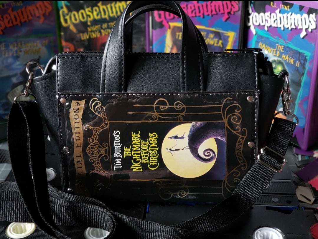 Nightmare Before Christmas Crossbody Purse extral long adjustable strap, multiple deals pockets, zipper pocket, magnet snap