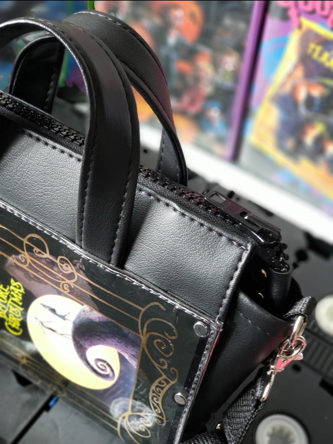 Nightmare Before Christmas Crossbody Purse extral long adjustable strap, multiple deals pockets, zipper pocket, magnet snap