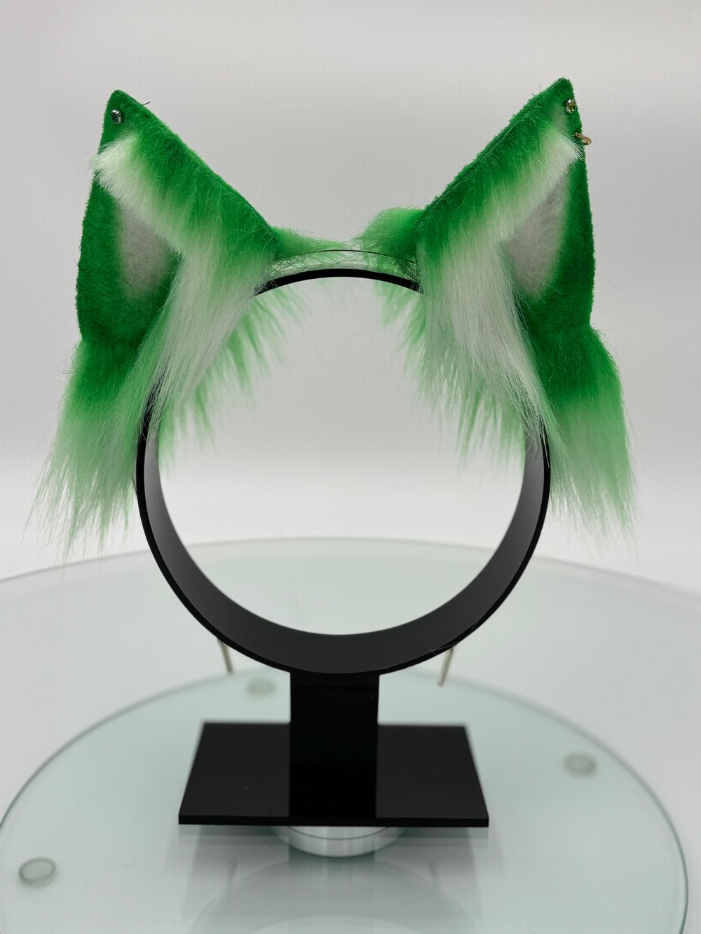 Image of Green & White Kitten Ears