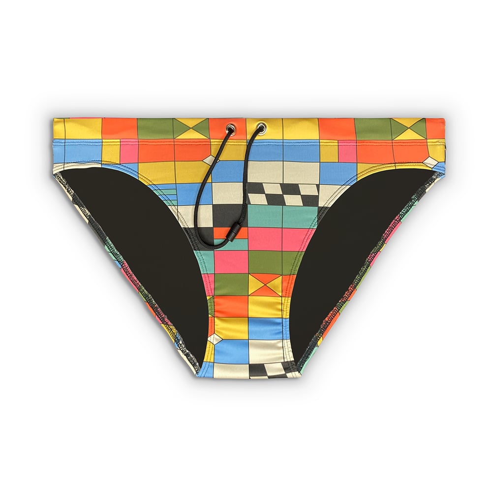 TV Test Pattern Swim Brief