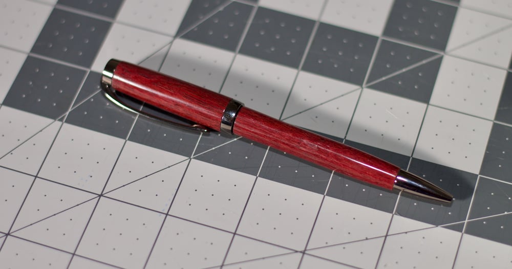 Image of Purpleheart Ballpoint Pen - Gunmetal Hardware