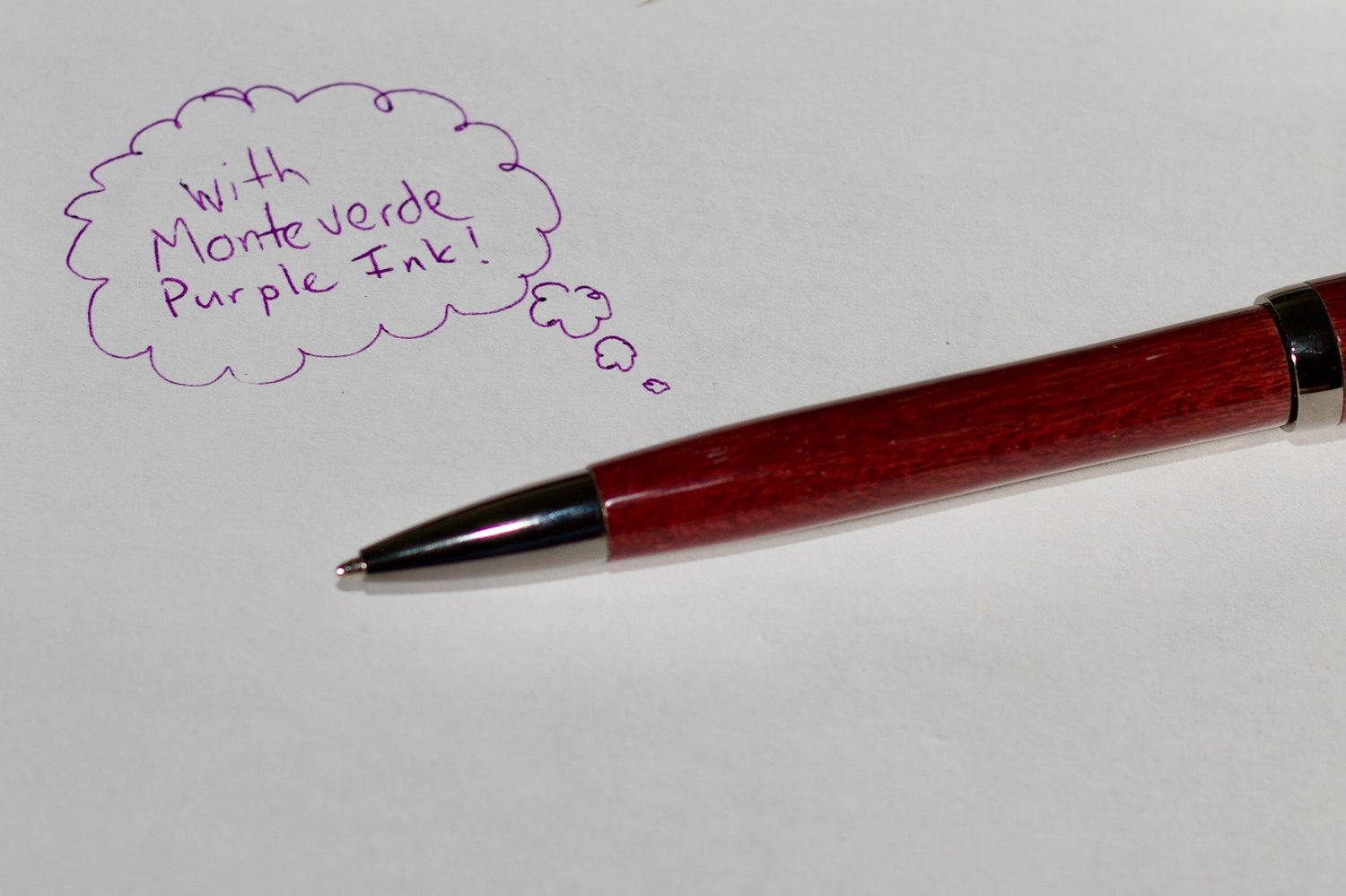 Image of Purpleheart Ballpoint Pen - Gunmetal Hardware