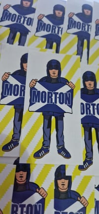 Image 2 of Pack of 25 10x5cm Greenock Morton Scotland Football/Ultras Stickers.