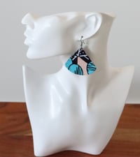 Image 2 of Tri Fabric Earrings 