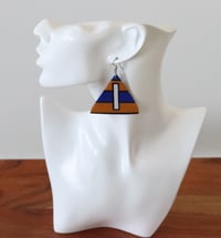 Image 3 of Tri Fabric Earrings 