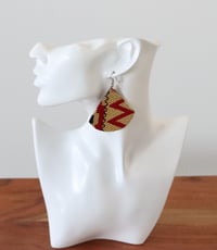 Image 4 of Tri Fabric Earrings 