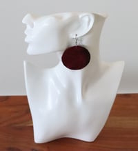 Image 3 of Circle Fabric Earrings
