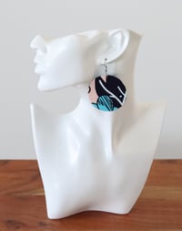 Image 4 of Circle Fabric Earrings