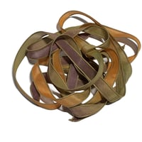 Image 1 of 1PC. OASIS 42" hand dyed wrist wrap bracelet silk ribbon/by COLOR KISSED SILK