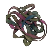 Image 3 of 1PC. CELESTIAL  42" hand dyed wrist wrap bracelet silk ribbon/by COLOR KISSED SILK