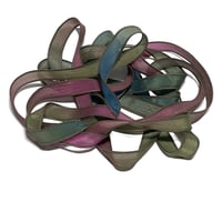 Image 4 of 1PC. CELESTIAL  42" hand dyed wrist wrap bracelet silk ribbon/by COLOR KISSED SILK