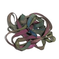 Image 5 of 1PC. CELESTIAL  42" hand dyed wrist wrap bracelet silk ribbon/by COLOR KISSED SILK