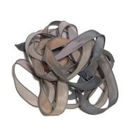 Image 2 of 1PC.  SPOOKY HOLLOW  42" hand dyed wrist wrap bracelet silk ribbon/by COLOR KISSED SILK