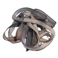 Image 1 of 1PC.  SPOOKY HOLLOW  42" hand dyed wrist wrap bracelet silk ribbon/by COLOR KISSED SILK