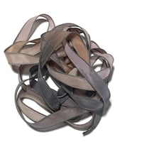 Image 5 of 1PC.  SPOOKY HOLLOW  42" hand dyed wrist wrap bracelet silk ribbon/by COLOR KISSED SILK