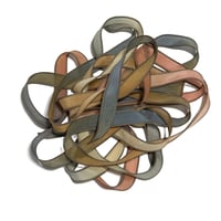 Image 3 of 1PC.  MAJESTIC  42" hand dyed wrist wrap bracelet silk ribbon/by COLOR KISSED SILK