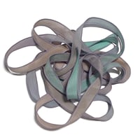 Image 2 of 1PC.  MIRAGE 42" hand dyed wrist wrap bracelet silk ribbon/by COLOR KISSED SILK