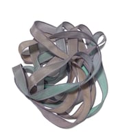 Image 5 of 1PC.  MIRAGE 42" hand dyed wrist wrap bracelet silk ribbon/by COLOR KISSED SILK