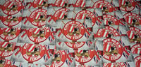 Image 1 of Pack of 25 10x6cm Crewe Alex on Tour Football/Ultras Stickers.