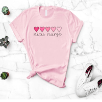 Image 1 of Pink hearts nicu nurse