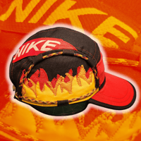 Image 4 of Red/Black NIKE 5 panel hat (1/2)