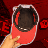 Image 5 of Red/Black NIKE TN 5 panel hat (2/2)