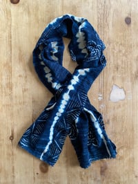 Image 1 of 60s AFRICAN HAND-LOOMED AND HAND-DYED INDIGO SCARF