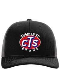 Chained to Stone leather patch logo trucker hat