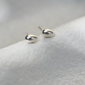 Image of TINY DROP STUDS SILVER