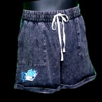 1XL Blue Flame Mineral Wash Lounge Shorts