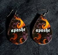 Faux Leather Apashe Earrings